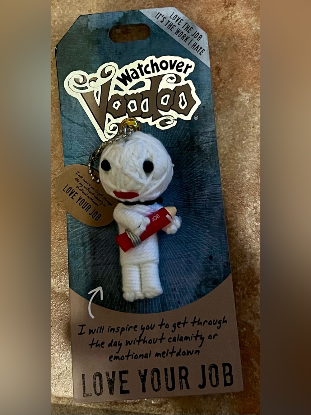 Watchover Voodoo Plush Doll Keychain Detachable Keyring “I Love Your Job”